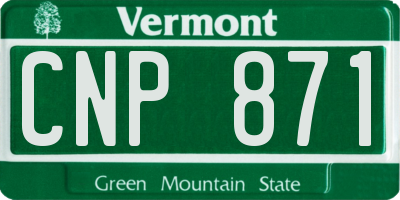 VT license plate CNP871