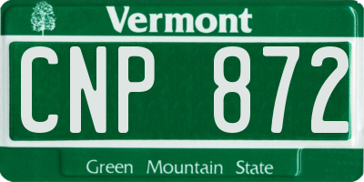 VT license plate CNP872