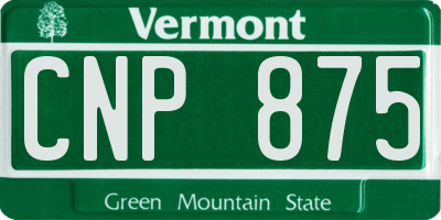 VT license plate CNP875