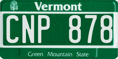 VT license plate CNP878