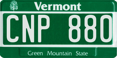 VT license plate CNP880