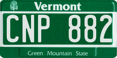 VT license plate CNP882