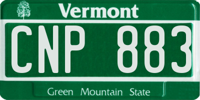 VT license plate CNP883