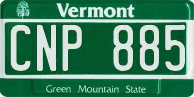 VT license plate CNP885