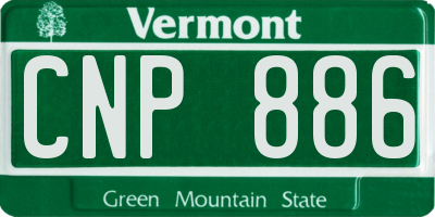 VT license plate CNP886