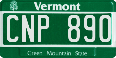 VT license plate CNP890
