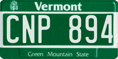 VT license plate CNP894