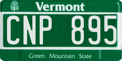 VT license plate CNP895