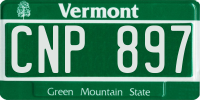 VT license plate CNP897