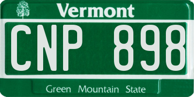 VT license plate CNP898