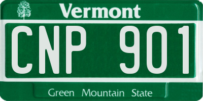 VT license plate CNP901
