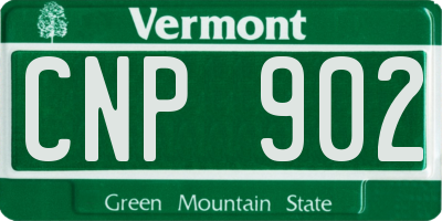 VT license plate CNP902