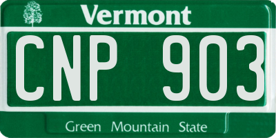 VT license plate CNP903