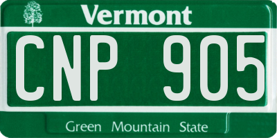 VT license plate CNP905