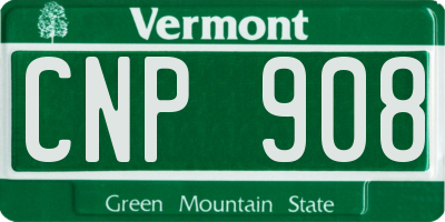 VT license plate CNP908