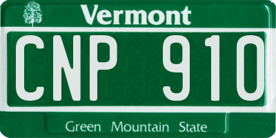 VT license plate CNP910