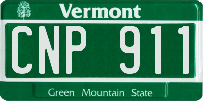 VT license plate CNP911