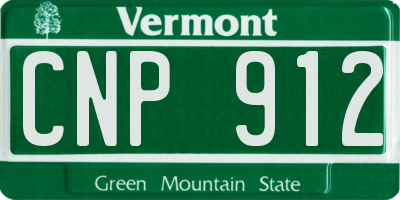 VT license plate CNP912