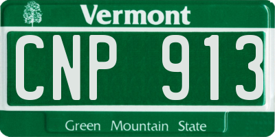 VT license plate CNP913