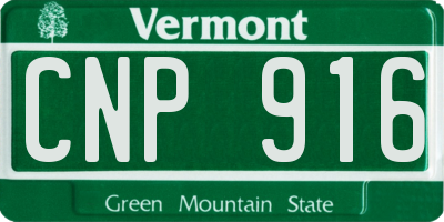 VT license plate CNP916