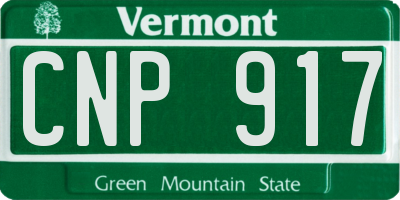VT license plate CNP917