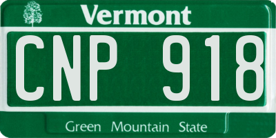 VT license plate CNP918