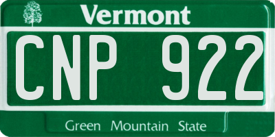 VT license plate CNP922