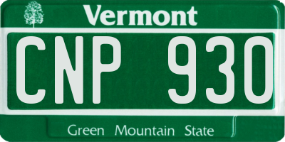 VT license plate CNP930