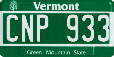 VT license plate CNP933