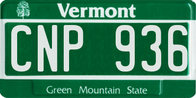 VT license plate CNP936