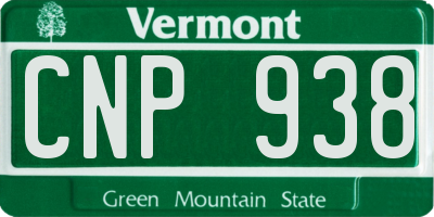 VT license plate CNP938