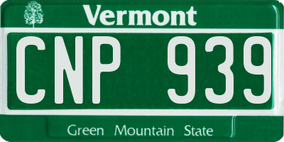 VT license plate CNP939