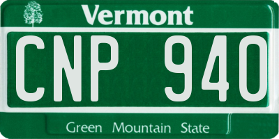 VT license plate CNP940