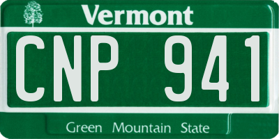 VT license plate CNP941