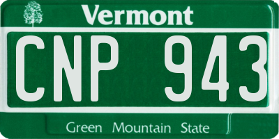 VT license plate CNP943