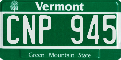 VT license plate CNP945