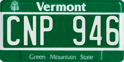 VT license plate CNP946