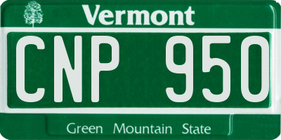 VT license plate CNP950
