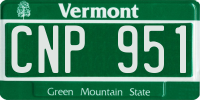 VT license plate CNP951