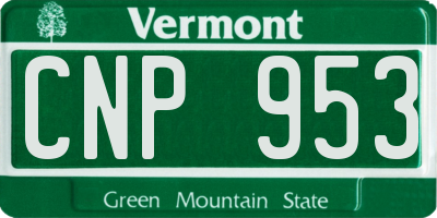 VT license plate CNP953