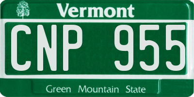 VT license plate CNP955