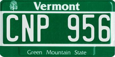 VT license plate CNP956
