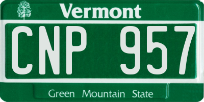 VT license plate CNP957