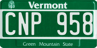 VT license plate CNP958