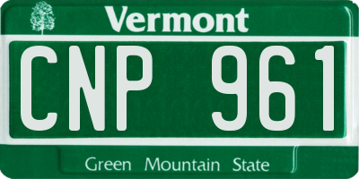 VT license plate CNP961