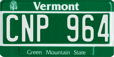VT license plate CNP964