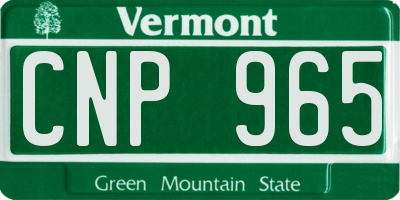 VT license plate CNP965