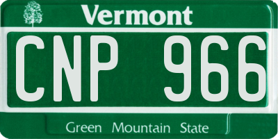 VT license plate CNP966