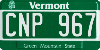 VT license plate CNP967