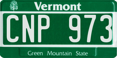 VT license plate CNP973